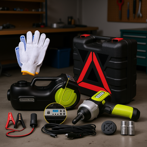 Cric électrique pour voiture, plage de levage 135-360 mm, avec clé à chocs, pour SUV, MPV, berline, camion, outil de réparation d'urgence - Product Image 2