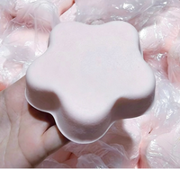 Jouets à presser en mousse PU en forme de gâteau vapeur fleur de prunier tricolore, en forme de pain, à remontée lente, anti-stress, vente en gros