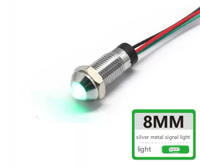 Lampu Indikator Tahan Air Dua Warna Harga Grosir Tahan Suhu Tinggi Sensor Sinyal Bercahaya dengan Kabel 8mm