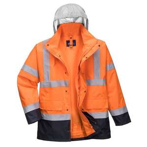 PORTWEST - S471ONRXXXL Veste 4-en-1 bicolore Traffic orange/bleu marine-EAN 5036108248209 HI-VIS WORKWEAR - Product Image 1