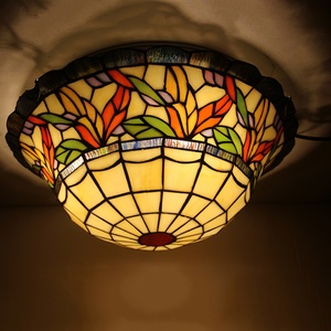 Lámpara de Techo Estilo Tiffany de Vidrio Emplomado, Hecha a Mano, para Decoración de Hoteles, Marca LongHuiJing - Product Image 2