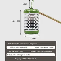 Lampe chauffante en céramique infrarouge lointain anti-brûlure pour reptiles, émetteur de chaleur, ampoule chauffante pour orchidées, lézards, araignées, animaux de compagnie, couveuse