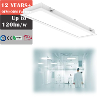 Panneau de plafond hygiénique standard ISO, panneau de plafond accessible aux personnes, panneau lumineux pour salle blanche IP65