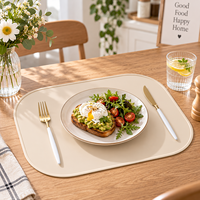 Set de table en silicone de qualité alimentaire, 3 mm d'épaisseur, résistant à la chaleur, imperméable, antidérapant, facile à nettoyer, pour salle à manger, cuisine, restaurant, enfants