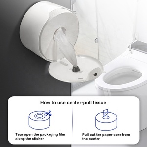 Líder del mercado Ahorre 40% Costo Inodoro público comercial Abs Plastic A1 Center-Pull Dispensador <span class=keywords><strong>de</strong></span> papel higiénico y recarga <span class=keywords><strong>de</strong></span> papel tisú - Product Image 5