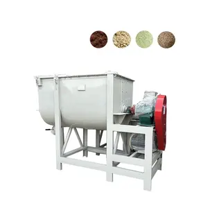 Dry sand ribbon blender powder mixing 100l 300l 500l 700l 1000l soil mixer industry industrial clay mixer ribbon blade mixer