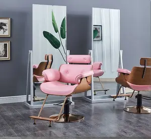 Kursi Salon Warna-warni, Kursi Barber Modern Tahan Lama Portabel Khusus Digunakan untuk Salon Vintage Murah