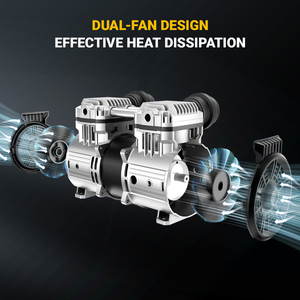 Compresseur d'air sans huile industriel DCA de haute qualité 1100W 8Bar 24L 220V AQE1100/24L 2850/min - Product Image 3