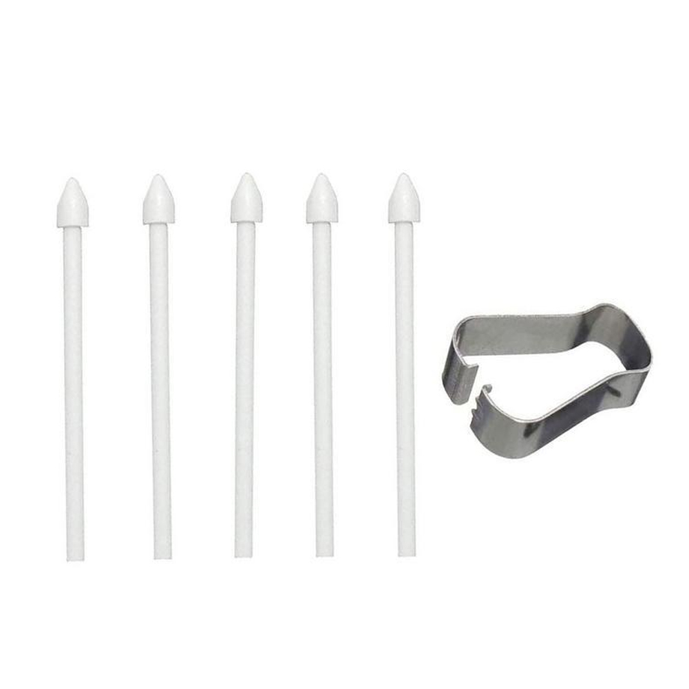 5 punte bianche + 1 pinzetta