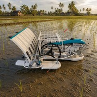 Fabricant OEM ODM de repiqueuses de riz à conducteur marchant, avec moteur à essence 3,3 kW, sans besoin de diesel, pour les villages isolés et un ravitaillement facile