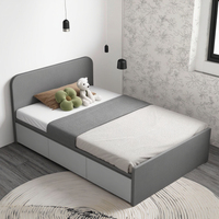 Lit Simple Moderne de Luxe en Bois pour Enfants, Meuble de Chambre avec Rangement