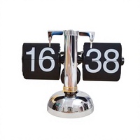 Kreative Automatische Seitenblätternde Uhr Retro Wohnzimmer-Deko Moderne Minimalistische Tischuhr Einbeinige Kleine Waage