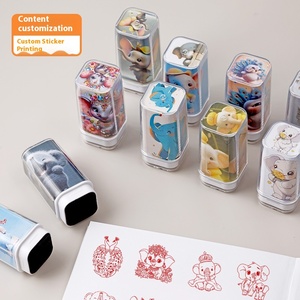 Piccolo sigillo creativo e carino trasparente per conto della mano che rende il punto di riferimento per la costruzione di animali in materiale plastico punto panoramico piccolo sigillo - Product Image 6