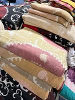 Tissu vintage à imprimé cachemire 150 g/m² en fil peigné, textile floral persan traditionnel, tissu ethnique classique pour robes féminines