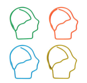 Xác minh Nhà cung cấp vàng tùy chỉnh phần cơ thể Organ vui vẻ ưa thích độc đáo đầu con người não hình trang trí giấy Clip - Product Image 2