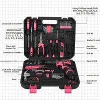 Ensemble d'outils à main pour la maison de 153 pièces avec perceuse sans fil pour les projets de réparation DIY à domicile