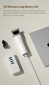 Cortadora de Pelo Eléctrica Profesional <span class=keywords><strong>DOCO</strong></span> Recargable al por Mayor, Inalámbrica con Carga Tipo-C, Cuchilla de Cerámica Móvil, Ajustable - Product Image 5