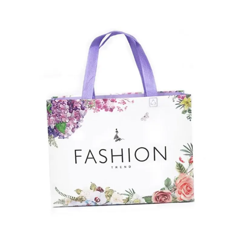 New Design Multicolor Flower Printed Reusable Non-Woven Big Foldable Shopper Bag