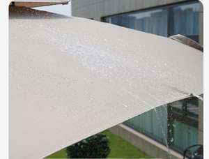 Sombrilla de acero de 3 cabezales de lujo resistente 3M radios de alto grado impermeable gran jardín diseño moderno plegable para uso en patio al aire libre - Product Image 6