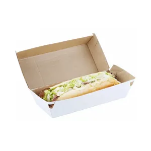 Disposable Food Packaging Custom Printed Hotdog Take Out Box