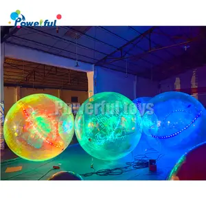 Customized Big PVC Chrome Pink Ball Reflective Inflatable Mirror Balloon For Night Club