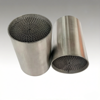 Convertisseur catalytique monolithique métallique à haut débit Euro 4 universel en acier inoxydable à 3 voies pour la réparation des systèmes d'échappement automobile