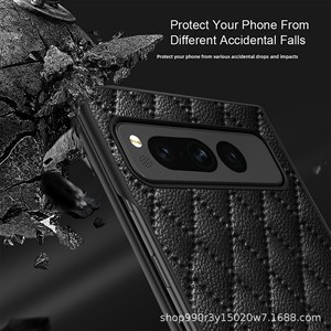 เคสโทรศัพท์พับได้กูเกิลพิกเซลโฟลด์พร้อมหนังลายเพชร เรียบง่ายและทนทานต่อการตกกระแทก เหมาะสำหรับอีคอมข้ามพรมแดน - Product Image 4