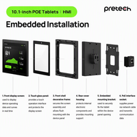 WP106 Panneau intelligent mural 10,1 pouces MT8786 Android 16 HMI embarqué avec radar mmWave et PoE pour solutions de projets commerciaux