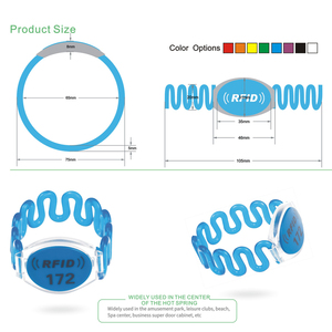 สายรัดข้อมือ RFID สำหรับสระว่ายน้ำ 13.56Mhz กันน้ำ สายรัดข้อมือ NFC สำหรับตู้เก็บของ สายรัดข้อมือกุญแจเข้าถึง - Product Image 2