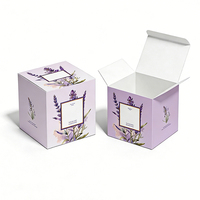 Boîtes d'emballage de bougies parfumées en carton recyclable avec logo personnalisé, boîte cadeau de luxe, papier couché, avec gaufrage pour bougies