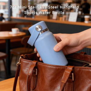 200ml <strong>Mini</strong> Stainless Steel Tumbler with Press Bounce Handle Lid Custom Vacuum Insulated Color Travel Sports Outdoor <strong>Water</strong> <strong>Bottle</strong> - Product Image 2