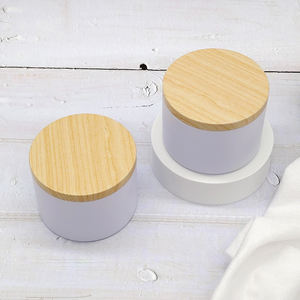 مبيع بالجملة من المصنع علب معدنية خشبية بغطاء ملون 2 أونصة 4 أونصة 8 أونصة شموع مستديرة - Product Image 5