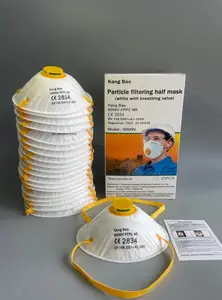 95% Hoge Effectieve Filtratie Anti-Stof Cup Neusmasker Niet-Geweven Stof Wegwerp Bouw Masker Hoofdbanden Met Klep Oem