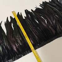 Plumes de coq teintées de 12-14 pouces/30-35 cm, franges de plumes, garnitures pour accessoires de costume de carnaval, plumes de coq