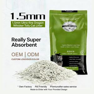 Arena para Gatos de Tofu al por Mayor, Baja en Polvo, a Base de Plantas, con Fuerte Absorción de Agua, <span class=keywords><strong>Control</strong></span> de Olores, Muy Fina, de 1.5mm, Perfecta para Empaques a Granel - Product Image 1