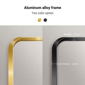 Produits tendance pour la décoration intérieure Miroir moderne pour dressing Miroir décoratif sur pied en métal Miroir en aluminium sur toute la longueur Miroir mural personnalisé Meubles de salon sur mesure - Product Image 4