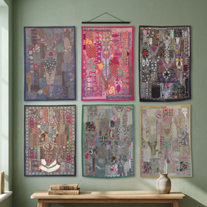 Indian Katchi <b>Mirror</b> Work Decorative Home Decor Wholesale Handmade <b>Wall</b> Tapestry - Product Image 3