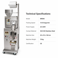 Ensacheuse verticale électrique multifonctionnelle 220V à commande PLC automatique pour poudre de café, sachets de thé, sucre, poivre, sel et épices