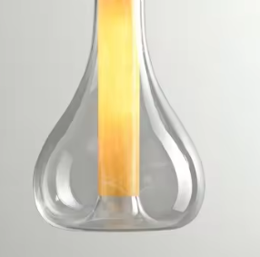 Zeal Lighting Venta al por mayor Industrial LED Flame Pendant para comedor Luz colgante de vidrio rojo - Product Image 4