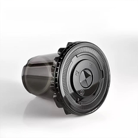 Couvre-gobelet rond plat noir en PET transparent jetable et écologique Fangcan, 90 mm, 92 mm, 98 mm, pour boissons froides, thé au lait, café