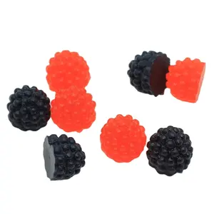 100pcs Premium Simulation Raspberry Miniature Artificial Fruit Resin Cabochon For Dollhouse Decoration Photo Props