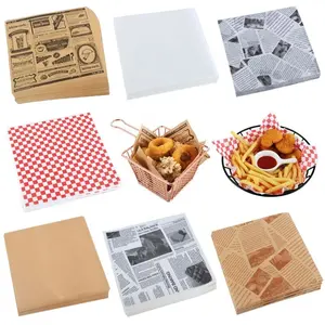 Custom Food Grade Sandwich Packaging Paper Baking Wrapping Sheets Printed Greaseproof Paper