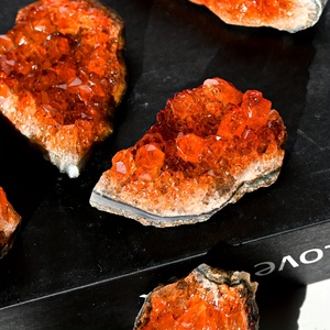 Cristales de Naranja Teñidos Ecológicos de Alta Calidad, Venta al por Mayor, Forma Irregular, para Artesanías, Meditación y Decoración del Hogar - Product Image 2