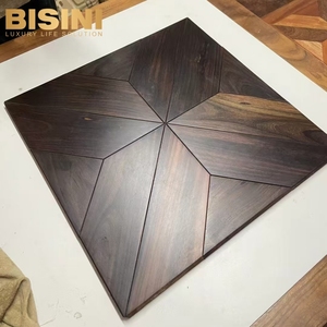 พื้นไม้ปาร์เก้ลายไม้โอ๊คสีดำสไตล์ยุโรป ลายไม้รูปตัว X ผลิตจากไม้เอ็นจิเนียร์ ผิวเรียบ ผลิตจากโรงงาน - Product Image 3