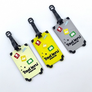 Low Price Creative PVC Cartoon <b>Suitcase</b> Luggage Tag Address Holder Travel Gifts Accessories Air Travel Luggage Tag Cute Keychain - Product Image 2