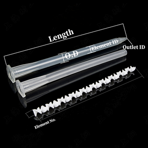 Bayonet cơ sở ma loạt trộn ống nhựa dài vòi phun dính Mẹo tĩnh Mixer cho AB keo Cartridge - Product Image 4