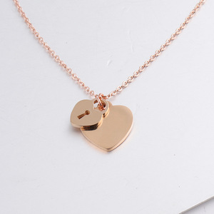 Liebhaber Herz Vorhänge schloss Halskette Vorhänge schloss Kragen Choker Halsketten für Männer Frauen <span class=keywords><strong>24</strong></span> Zoll - Product Image 4