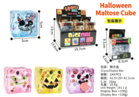 Nouveau jouet sensoriel anti-stress en forme de cube pour Halloween, à remontée lente, non collant, doux à presser, pour soulager l'ennui