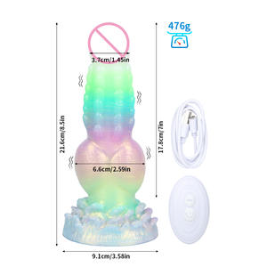 Сексуальная Мягкая силиконовая светящаяся электрическая Анальная пробка и пенис мастурбатор для женщин, 100%, водонепроницаемый - Product Image 5