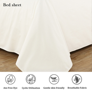 Juego de Sábanas de Algodón Blanco para Hotel, Colección de Hotel, Juego de Sábanas Queen con Funda de Almohada, 4 Piezas - Product Image 5